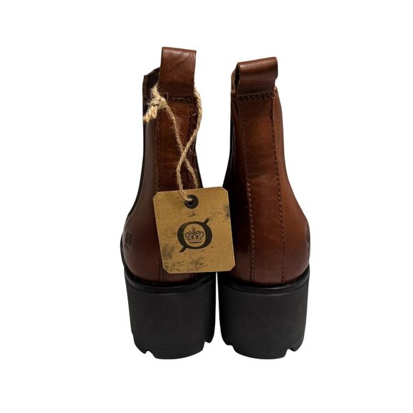 Born Women's Graci Chelsea Boots Pull On Heel Booties Brown Leather NEW Size 7.5 - Picture 5 of 7